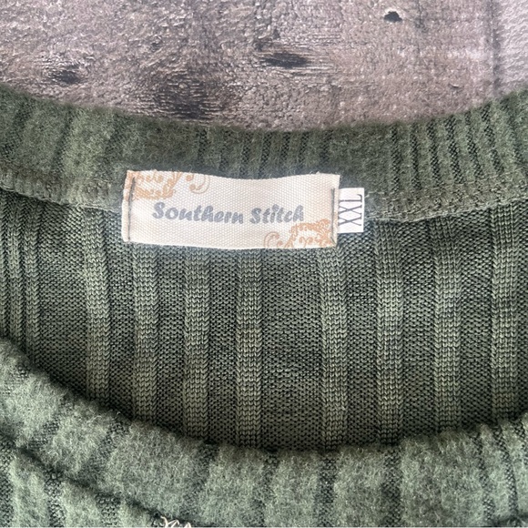 Southern Stitch Green & Plaid Top ~ XXL ~ NWOT - Picture 4 of 12